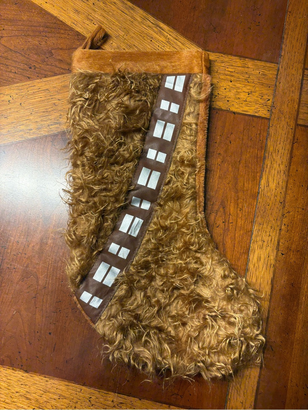 Kids Chewbacca-Inspired Brown Fur Boot Christmas Stocking